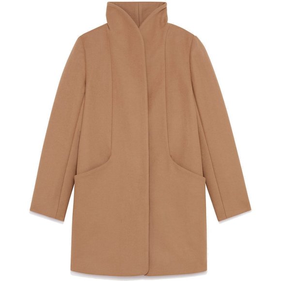 ARITZIA WILFRED COCOON Coat Mid-length, wool-cashmere coat - Gold/Camel XS - Picture 3 of 3